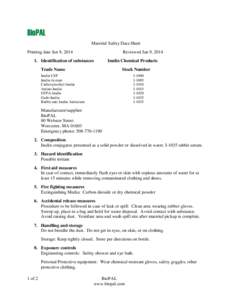 BioPAL Material Safety Data Sheet Printing date Jan 9, 2014 Reviewed Jan 9, 2014