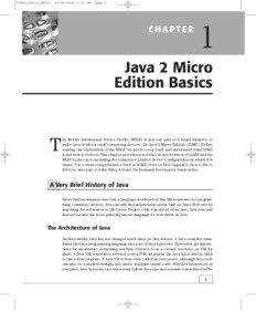 Chapter 1: Java 2 Micro Edition Basics