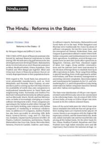 :33  hindu.com The Hindu : Reforms in the States Opinion | Previous | Next