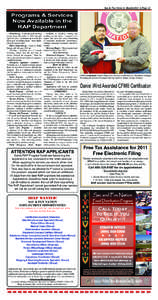 Sac & Fox News v March 2012 v Page 11  Programs & Services Now Available in the RAP Department Tribal Energy – Currently in the heating