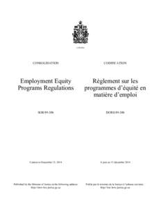 CANADA  CONSOLIDATION CODIFICATION