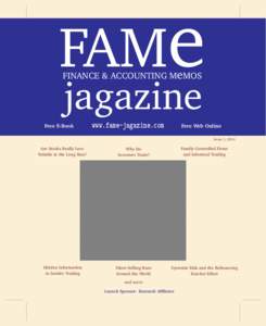 FAMe FINANCE & ACCOUNTING MeMOS jagazine  Free E-Book