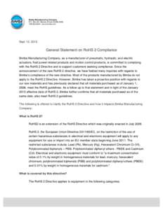 Waste management / European Union directives / Flame retardants / Organobromides / Persistent organic pollutants / Restriction of Hazardous Substances Directive / Polybrominated diphenyl ethers / Polybrominated biphenyl / Mercury / Environment / Endocrine disruptors / Chemistry