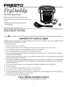 FryDaddy  ® electric deep fryer