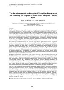 The development of an integrated modelling framework for assessing the impacts of land use change on Corner Inlet