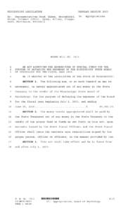 MISSISSIPPI LEGISLATURE  REGULAR SESSION 2003 By: Representatives Read, Eakes, Broomfield, Brown, Coleman (29th), Denny, Ellzey, Flaggs,