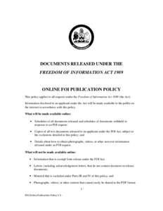 FOI Web Release Policy - Final