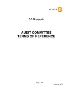 BG Group plc  AUDIT COMMITTEE TERMS OF REFERENCE  Page 1 of 9