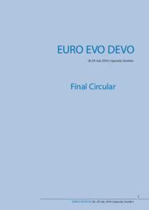 EURO EVO DEVOJuly 2016 | Uppsala, Sweden Final Circular  1
