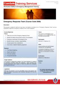 Emergency management / Humanitarian aid / Occupational safety and health / Safety / Fire departments / Volunteer fire department / Metropolitan Fire Brigade / Public safety / Firefighting / Disaster preparedness