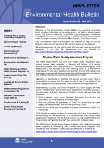 NEWSLETTER - Environmental Health Bulletin Issue Number 33. June 2014 Welcome!