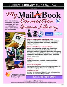 Queens Library Enrich Your Life ® presents My Mail-A-Book continues