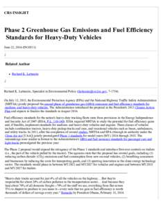 Phase 2 Greenhouse Gas Emissions and Fuel Efficiency Standards for Heavy-Duty Vehicles
