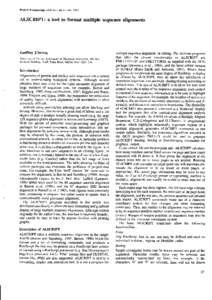 Protein Engineering vol.6 no.l pp.37-40, 1993  ALSCRIPT: a tool to format multiple sequencealignments Geoffrey J.Barton University of Oxford, Laboratory of Molecular Biophysics, The Rex