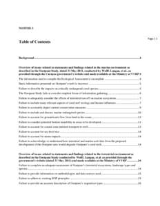 NOTITIE 3  Table of Contents Background ......................................................................................................................................3 Overview of issues related to statements and