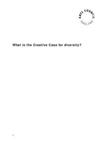 What is the Creative Case for diversity?  1 Contents