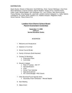 Microsoft Word - Agenda - Parent Involvement Committee - September  14, 2009.doc