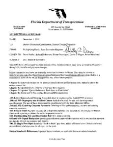 Florida Department of Transportation CHARLIE CRIST GOVERNOR 605 Suwannee Street Tallahassee, FL[removed]