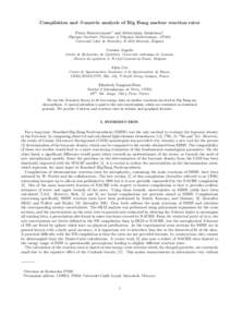 Compilation and R-matrix analysis of Big Bang nuclear reaction rates Pierre Descouvemont∗ and Abderrahim Adahchour† Physique Nucl´eaire Th´eorique et Physique Math´ematique, CP229, Universit´e Libre de Bruxelles,