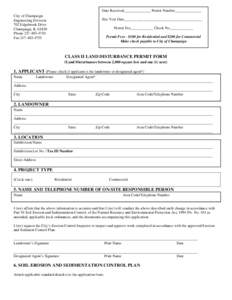 Date Received______________ Permit Number______________ City of Champaign Engineering Division 702 Edgebrook Drive Champaign, IL[removed]Phone[removed]