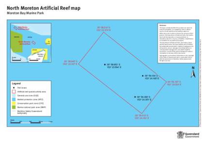 Moreton Bay Marine Park North Moreton Artificial Reef map