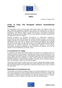 EUROPEAN COMMISSION  MEMO Brussels, 29 August[removed]Crisis in
