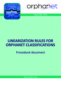 September[removed]LINEARIZATION RULES FOR ORPHANET CLASSIFICATIONS Procedural document