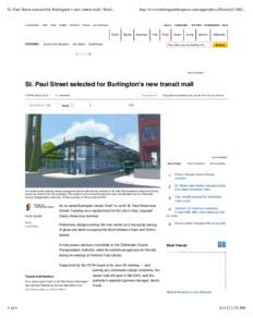 St. Paul Street selected for Burlington’s new transit mall | Burli...  CLASSIFIEDS JOBS