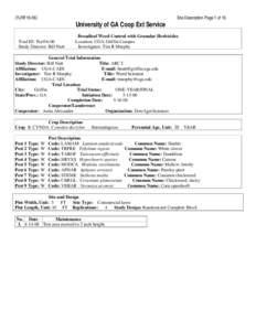 (TURF16-06)  University of GA Coop Ext Service Trial ID: Turf16-06 Study Director: Bill Nutt
