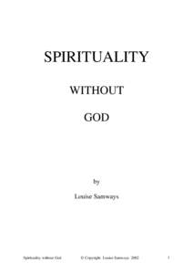 SPIRITUALITY WITHOUT GOD by Louise Samways