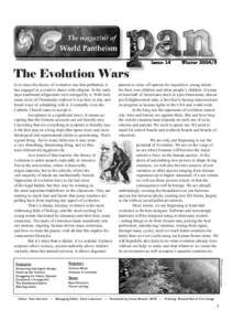 Issue 14  Winter[removed]The Evolution Wars Ever since the theory of evolution was first published, it