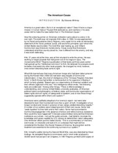 Kirk / Orestes Brownson / John Dos Passos / Regnery Publishing / Conservatism / United States / Political philosophy / Nationality / Traditionalist conservatism / Conservatism in the United States / Heritage Foundation / Russell Kirk