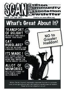 Issue 311 Apr[removed]Find us on www.stilton.org What’s Great About It? TRANSPORT