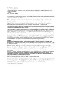 Psychological resilience / Social vulnerability / Environment / Biology / Earth / Adaptation to global warming / Conservation biology / Ecological restoration / Resilience