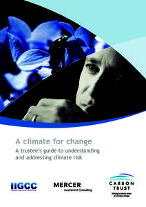 Intergovernmental Panel on Climate Change / Climate risk / Insurance / Investor Network on Climate Risk / IPCC Third Assessment Report / Adaptation to global warming / Climate change and poverty / Climate change / Environment / Effects of global warming