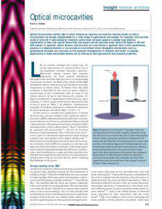 insight review articles  Optical microcavities