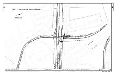 IProject, Central Segment (County O-Dane/Rock County line), map - Intersection Improvements at US 14 and Isouthbound, Alternate Route PIM, February 18, 2014
