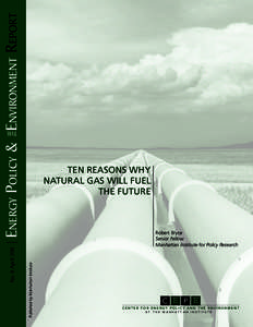 Energy Policy & environment Report  Robert Bryce Senior Fellow Manhattan Institute for Policy Research