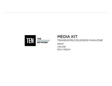 MEDIA KIT TRANSWORLD BUSINESS MAGAZINE PRINT ONLINE RICH MEDIA