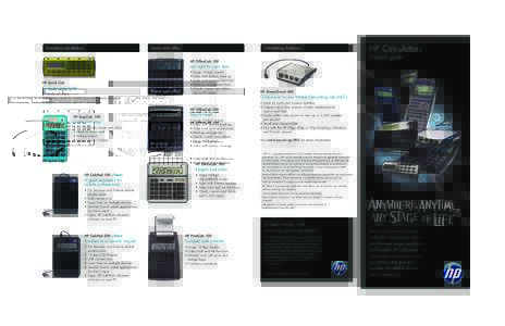 HP Calculator All-Product brochure 12-08:Calc family guide  Everyday calculations