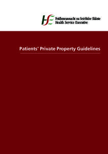 Patients’ Private Property Guidelines  Patients’ Private Property Guidelines Table of Contents  1.