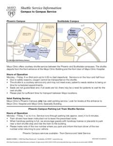 Shuttle Service Information Campus to Campus Service Phoenix Campus  Scottsdale Campus