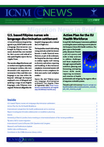 ICNM  NEWS International Centre on Nurse Migration An Information Resource for Policy Makers, Planners and Practitioners