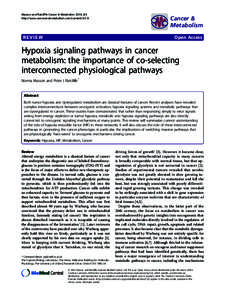 Masson and Ratcliffe Cancer & Metabolism 2014, 2:3 http://www.cancerandmetabolism.com/contentREVIEW  Cancer &