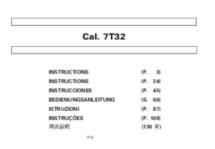 Cal. 7T32  INSTRUCTIONS (P.