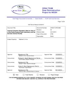 ORAU TEAM Dose Reconstruction Project for NIOSH Oak Ridge Associated Universities I Dade Moeller I MJW Technical Services Page 1 of 28