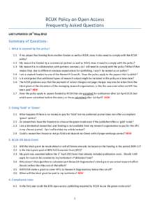 Microsoft Word - Open access - FAQs 24th May Final
