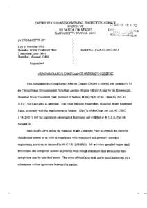 consent agreement, city of hannibal dba hannibal water treatment plant, CAA[removed], hannibal, missouri, january 9, 2007