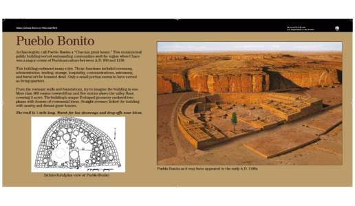 Pueblo culture / Pueblo Bonito / Native American history / Chaco Culture National Historical Park / Bonito / Kiva / Puebloan peoples / Kin Kletso / Ancient Pueblo Peoples / New Mexico / Chaco Canyon / Colorado Plateau