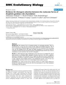 BMC Evolutionary Biology  BioMed Central Open Access